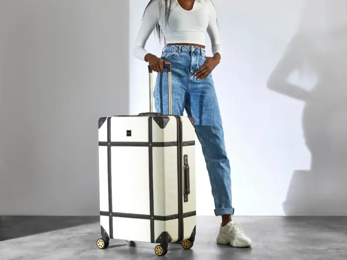 Luggage Suitcase Travel Bag Carry On Hand Cabin Check in Hard-Shell 4 Spinner Wheels Trolley Set | Vintage - Image 192