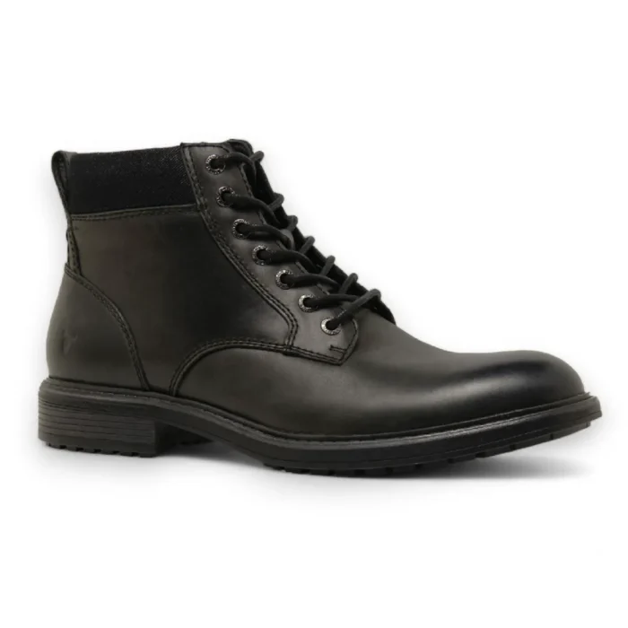 Beau - Men's Black Lace Up Side Zip Leather Chelsea Boots - Image 3