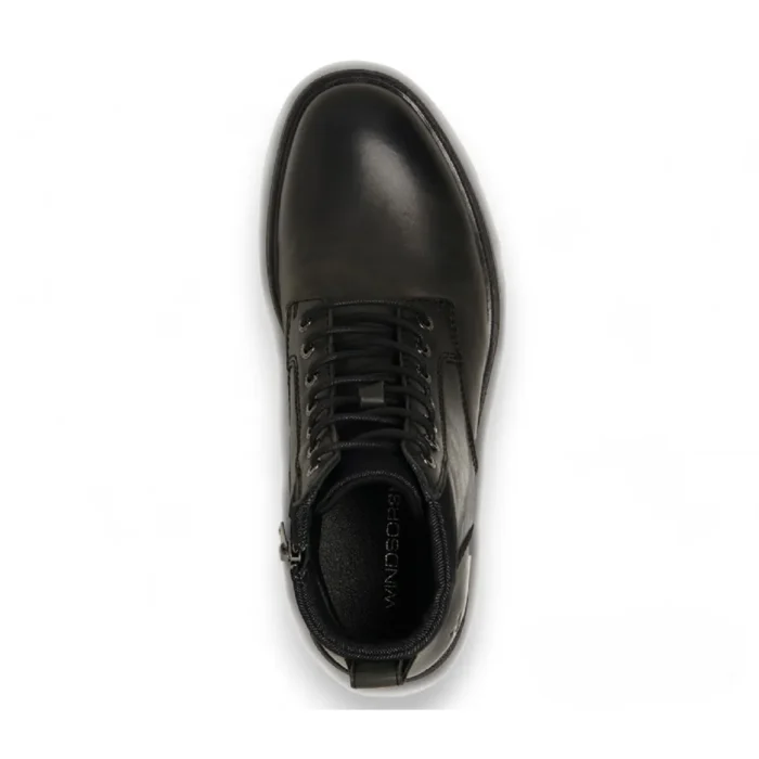 Beau - Men's Black Lace Up Side Zip Leather Chelsea Boots - Image 4