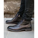 Beau - Men's Black Lace Up Side Zip Leather Chelsea Boots - Image 5