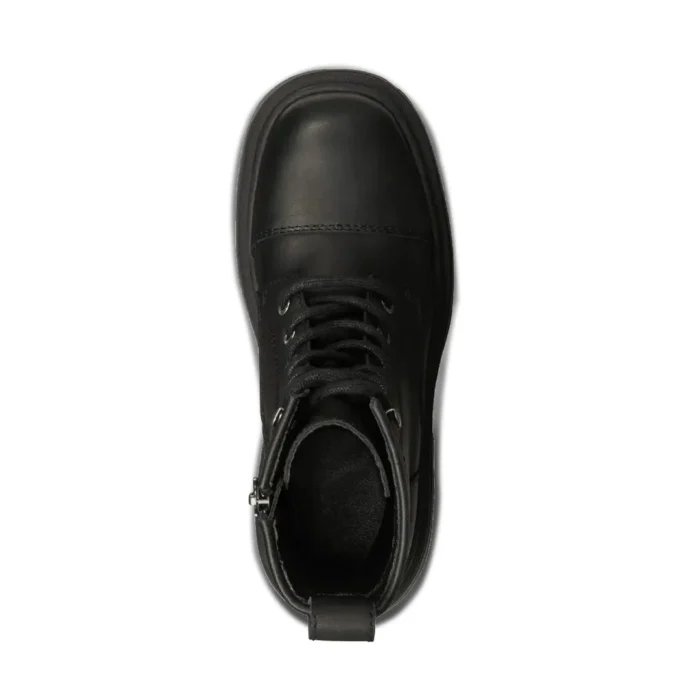 Destroy - Women's Black Mid Calf Leather Combat Boots - Image 5