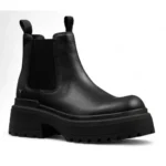 Dopamine - Women's Black Slip On Leather Chelsea Boots - Image 3