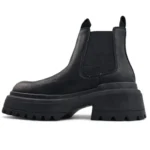 Dopamine - Women's Black Slip On Leather Chelsea Boots - Image 4