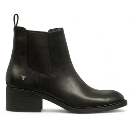 Replace - Women's Black Leather Chelsea Boots