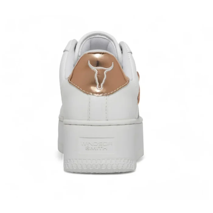 Rich - Women's White Low Top Leather Sneakers - Image 5