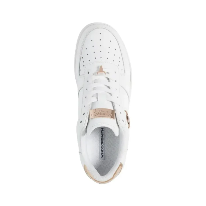 Rich - Women's White Low Top Leather Sneakers - Image 6