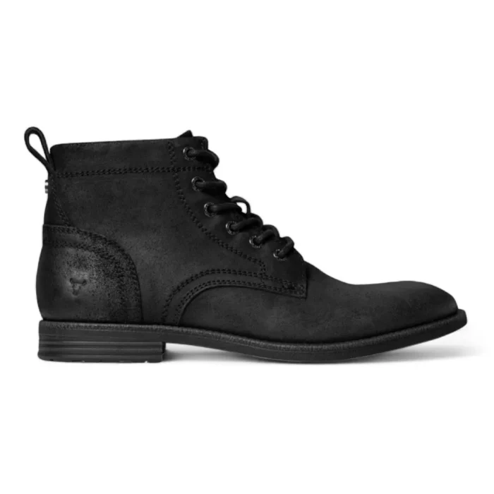 Sebastian - Men's Black Lace Up Leather Desert Boots - Image 1