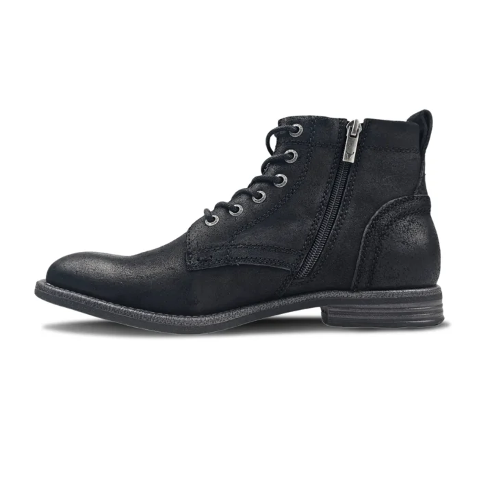 Sebastian - Men's Black Lace Up Leather Desert Boots - Image 4