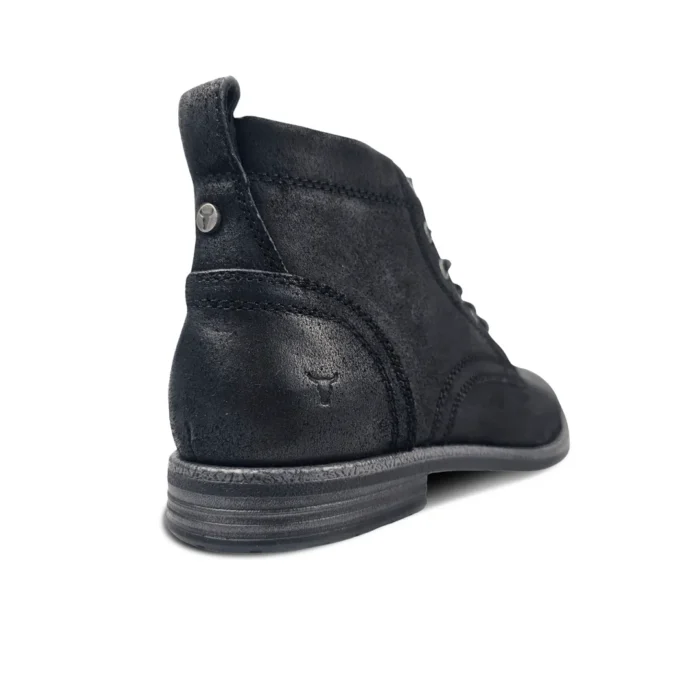 Sebastian - Men's Black Lace Up Leather Desert Boots - Image 5