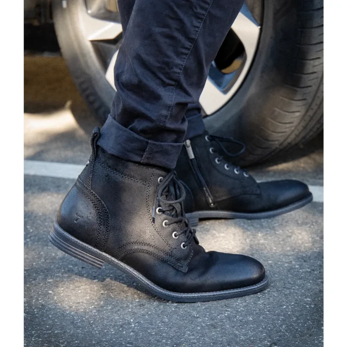 Sebastian - Men's Black Lace Up Leather Desert Boots - Image 2