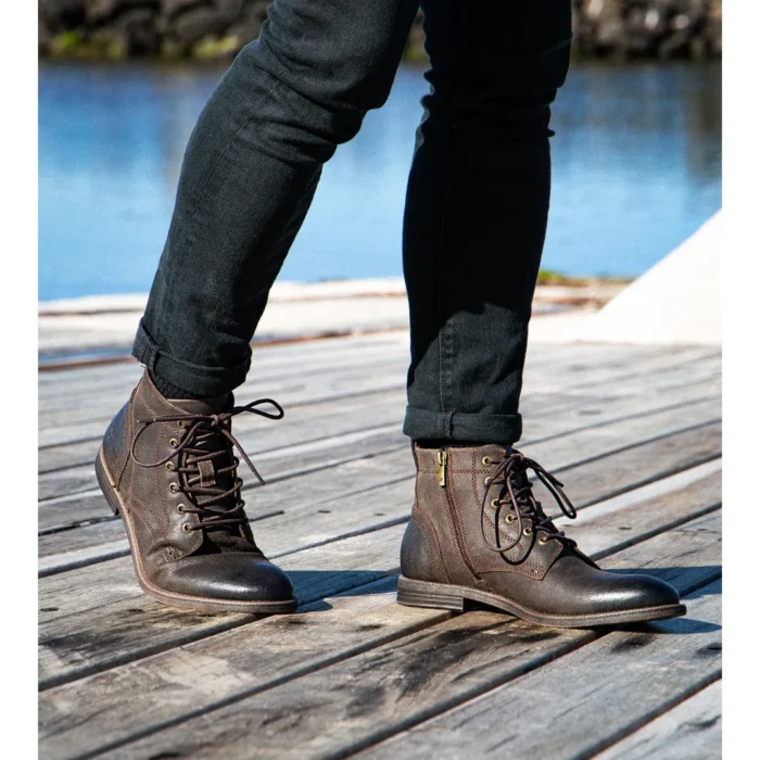Sebastian - Men's Brown Lace Up Leather Desert Boots - Image 2