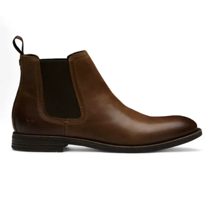 Sergio - Men's Brown Slip On Leather Chelsea Boots - Image 1