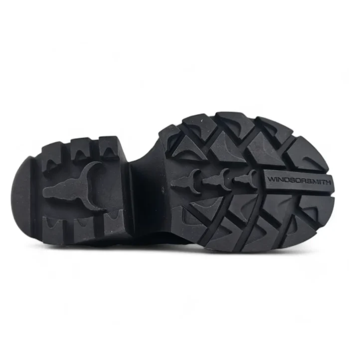 Spoiled - Women's Black Block Heel Leather Loafers - Image 5
