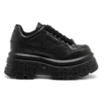 Swerve - Women's Chunky Lace Up Leather Sneakers