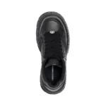 Swerve - Women's Chunky Lace Up Leather Sneakers - Image 5