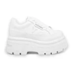 Swerve - Women's Chunky Lace Up Leather Sneakers - Image 7