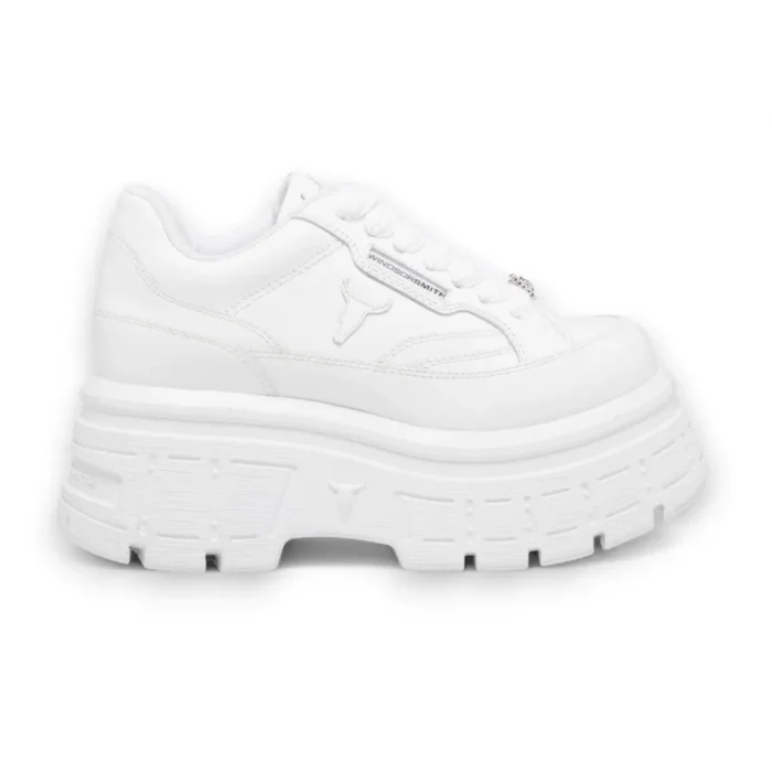 Swerve - Women's Chunky Lace Up Leather Sneakers - Image 7
