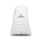 Swerve - Women's Chunky Lace Up Leather Sneakers - Image 9