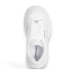 Swerve - Women's Chunky Lace Up Leather Sneakers - Image 10