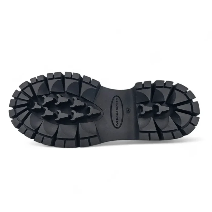 Throne - Women's Black Slip On Chunky Leather Loafers - Image 5