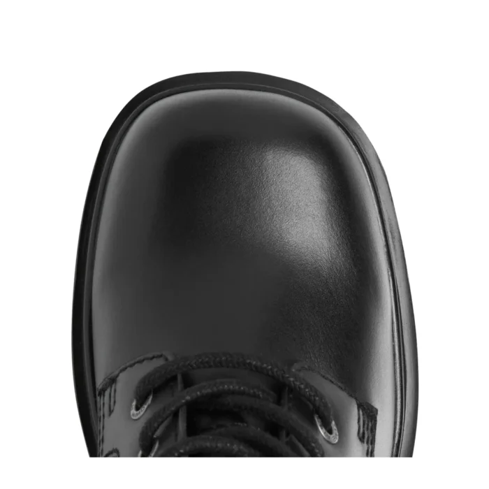 Totally - Women's Black Mid Calf Leather Platform Boots - Image 4
