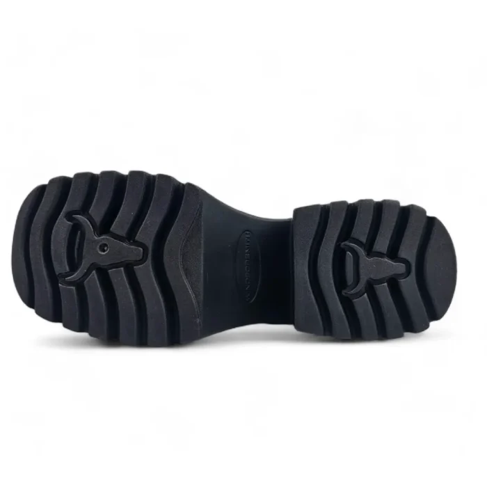 Totally - Women's Black Mid Calf Leather Platform Boots - Image 5