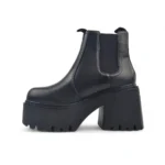 Tricky - Women's Black Leather Platform Chelsea Boots - Image 3