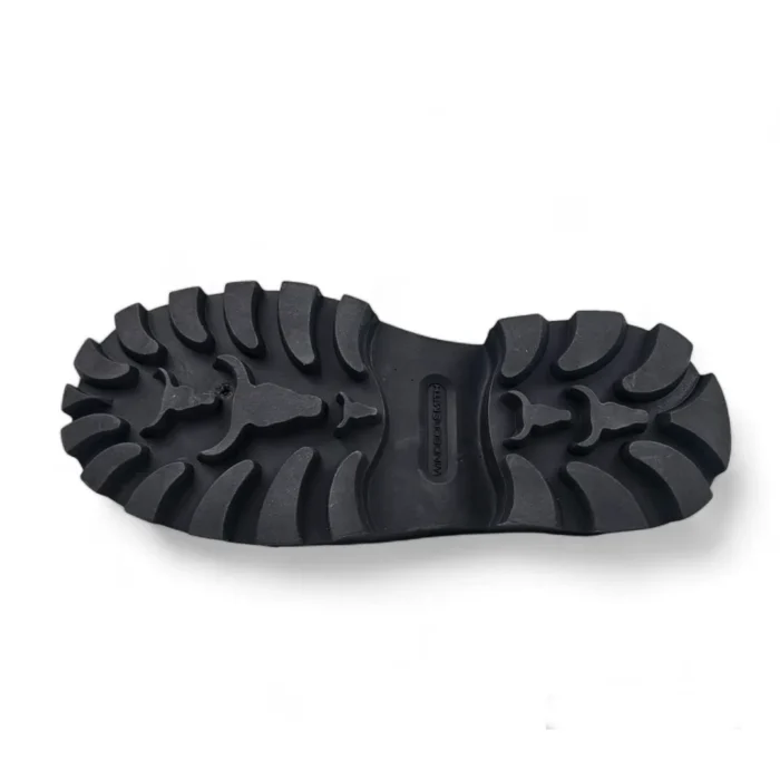 True - Women's Black Slip On Chunky Leather Loafers - Image 7