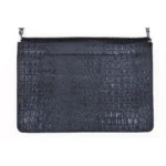 Womens Real Leather Buckle Hide Clutch Shoulder Bag Metal Chain Cross Body - Image 5