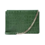 Womens Real Leather Buckle Hide Clutch Shoulder Bag Metal Chain Cross Body - Image 14