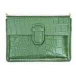 Womens Real Leather Buckle Hide Clutch Shoulder Bag Metal Chain Cross Body - Image 13