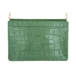 Womens Real Leather Buckle Hide Clutch Shoulder Bag Metal Chain Cross Body - Image 15