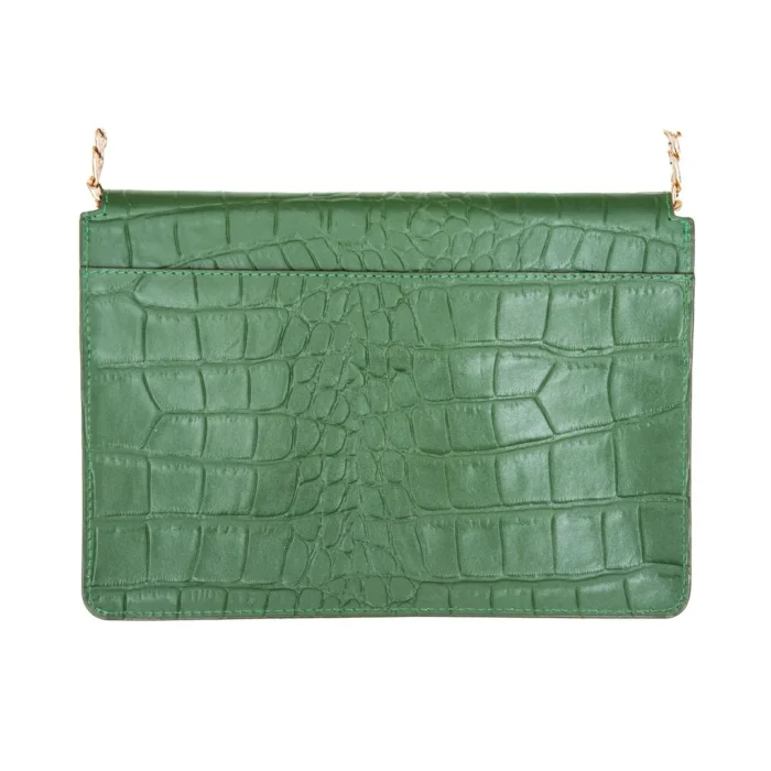 Womens Real Leather Buckle Hide Clutch Shoulder Bag Metal Chain Cross Body - Image 15