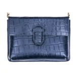 Womens Real Leather Buckle Hide Clutch Shoulder Bag Metal Chain Cross Body - Image 18