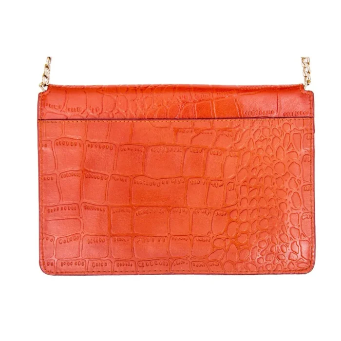 Womens Real Leather Buckle Hide Clutch Shoulder Bag Metal Chain Cross Body - Image 25