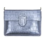 Womens Real Leather Buckle Hide Clutch Shoulder Bag Metal Chain Cross Body - Image 28