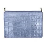 Womens Real Leather Buckle Hide Clutch Shoulder Bag Metal Chain Cross Body - Image 30