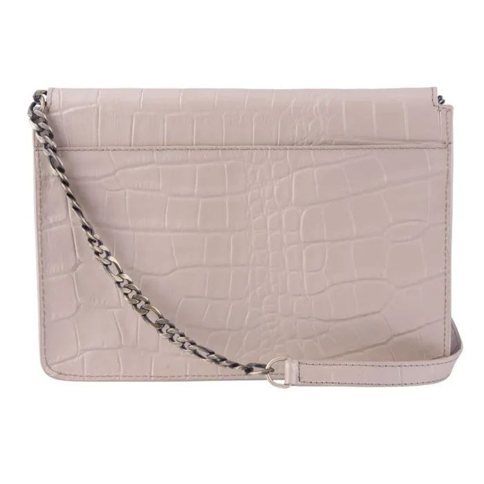 Womens Real Leather Buckle Hide Clutch Shoulder Bag Metal Chain Cross Body - Image 34