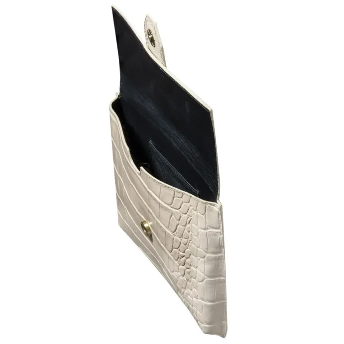 Womens Real Leather Buckle Hide Clutch Shoulder Bag Metal Chain Cross Body - Image 32