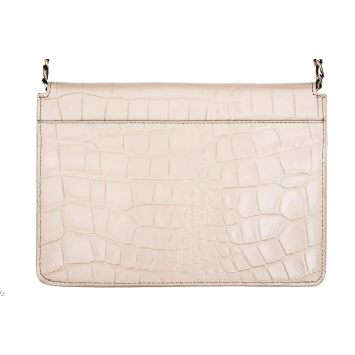 Womens Real Leather Buckle Hide Clutch Shoulder Bag Metal Chain Cross Body - Image 35