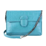 Womens Real Leather Buckle Hide Clutch Shoulder Bag Metal Chain Cross Body - Image 36