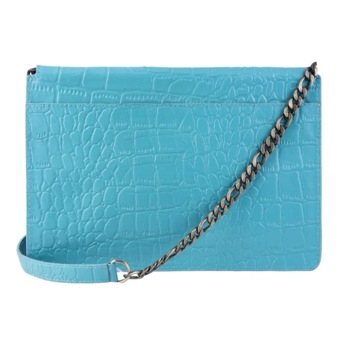Womens Real Leather Buckle Hide Clutch Shoulder Bag Metal Chain Cross Body - Image 39