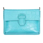 Womens Real Leather Buckle Hide Clutch Shoulder Bag Metal Chain Cross Body - Image 38