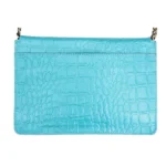 Womens Real Leather Buckle Hide Clutch Shoulder Bag Metal Chain Cross Body - Image 40