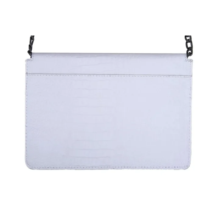 Womens Real Leather Buckle Hide Clutch Shoulder Bag Metal Chain Cross Body - Image 45