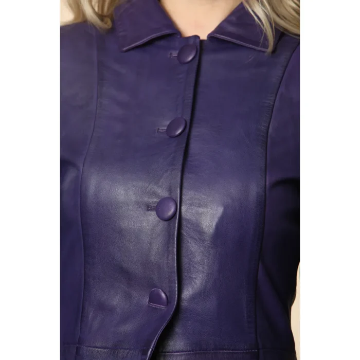 Women's Gothic Full Length Victorian Leather Coat - Image 19