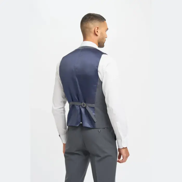 Men's Waistcoat Charcoal Tailored Fit Vest - Image 3