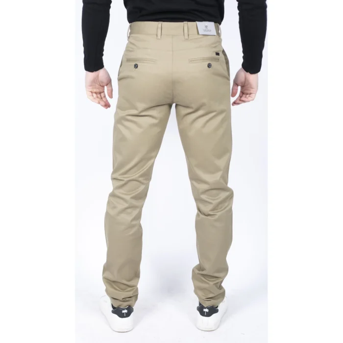 Mens Regular Chino Jeans Trousers Stretch Classic Smart Casual Tailored Fit - Image 4