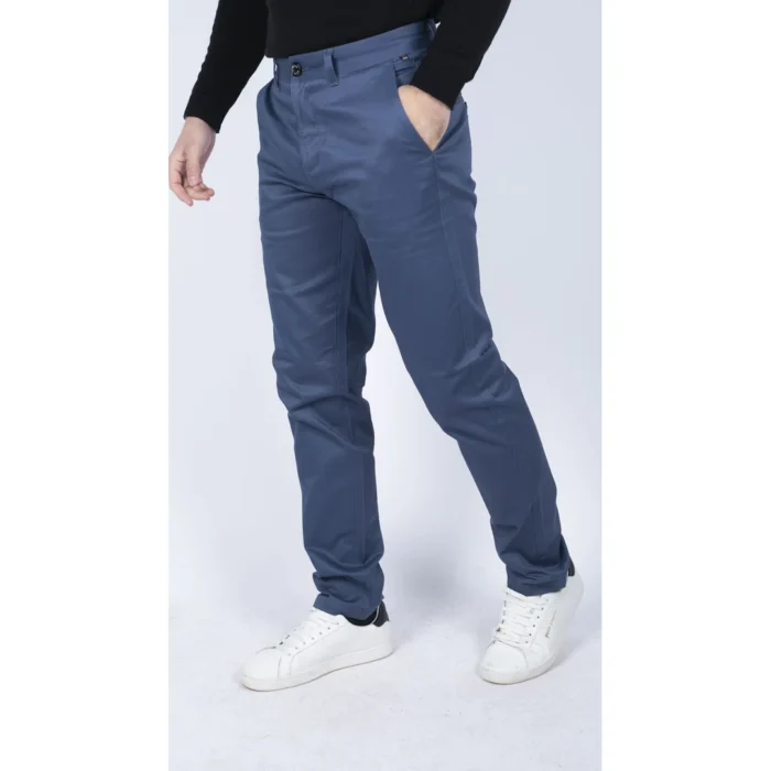 Mens Regular Chino Jeans Trousers Stretch Classic Smart Casual Tailored Fit - Image 8