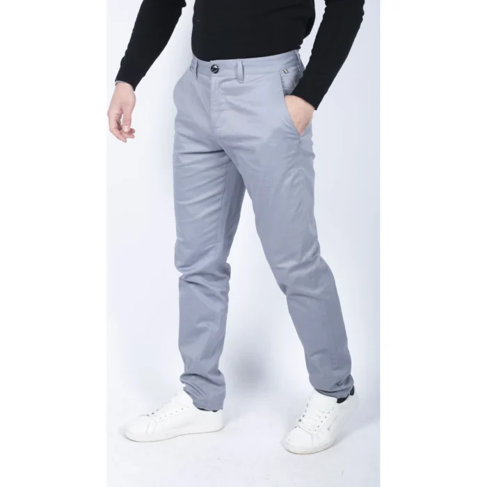 Mens Regular Chino Jeans Trousers Stretch Classic Smart Casual Tailored Fit - Image 14